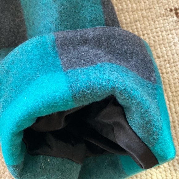 Vintage Penguin Wool Trench, Green/Black Buffalo Plaid, Fully Lined! Womens SM🔥 - Picture 9 of 14